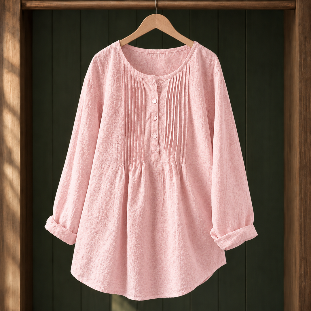 Delia-Rose Pintuck Blus