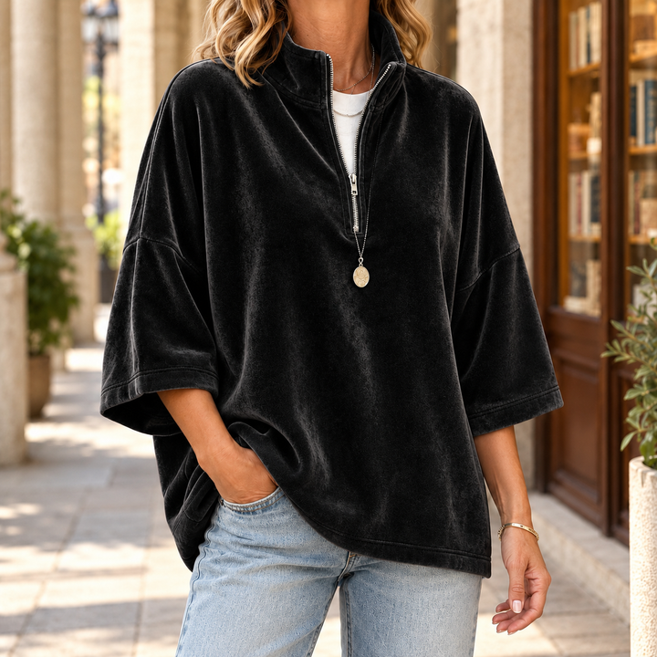 Evadne Quarter Zip Top