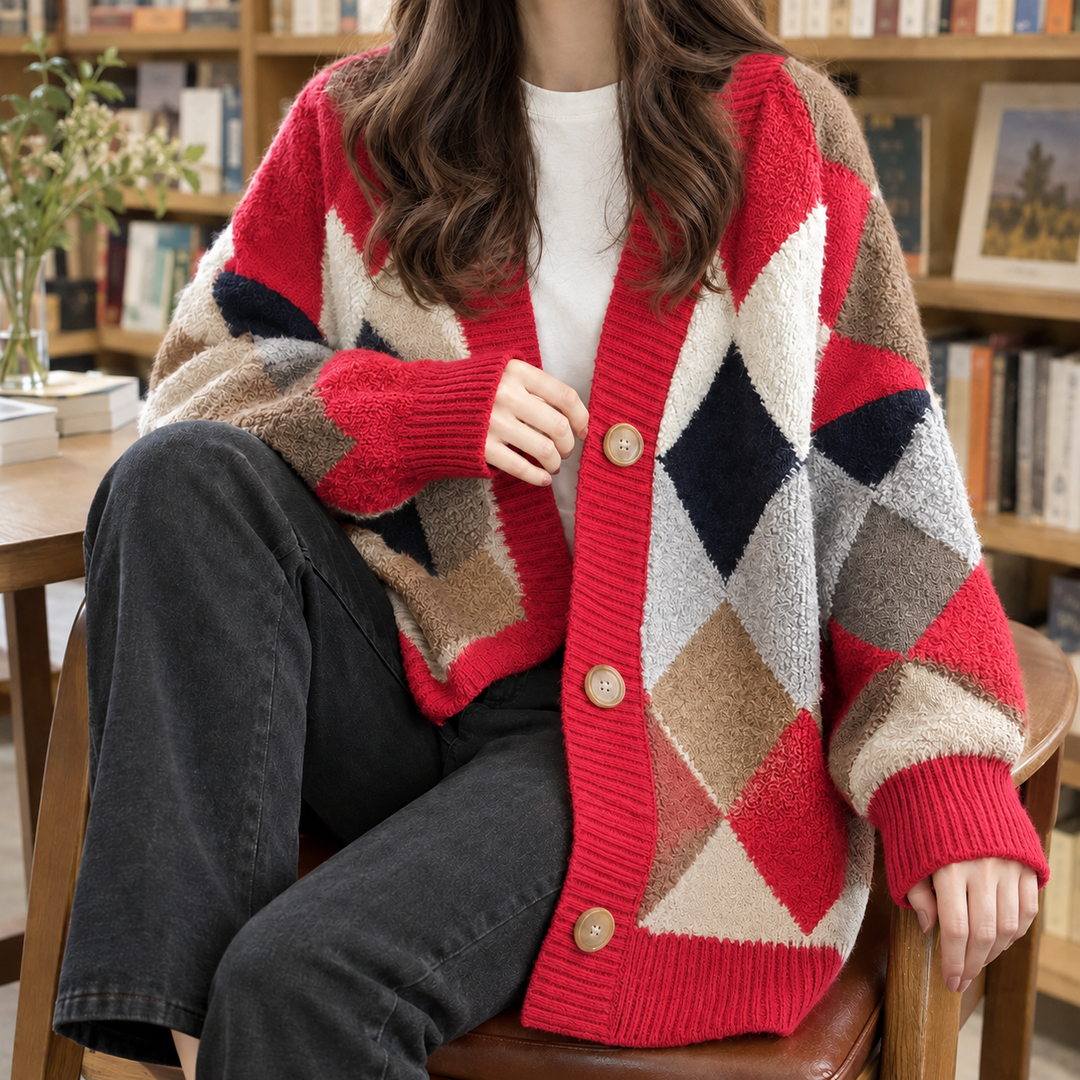 Clarisse Argyle Cardigan