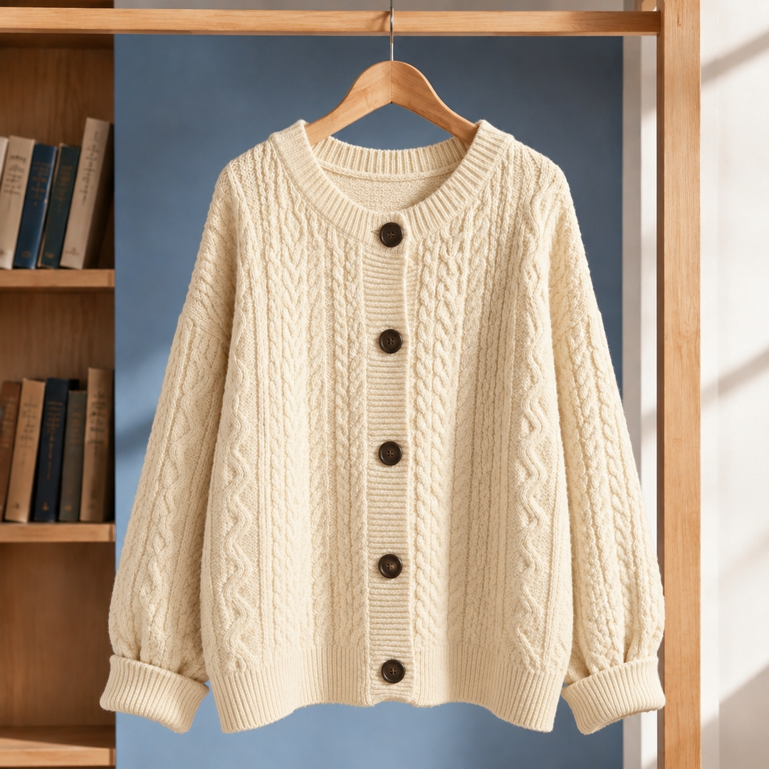 Marcel Kabelstickad Cardigan