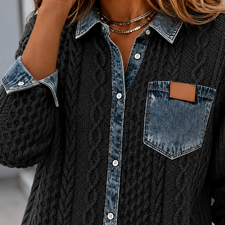 Ilaria Denim Trim Skjorta