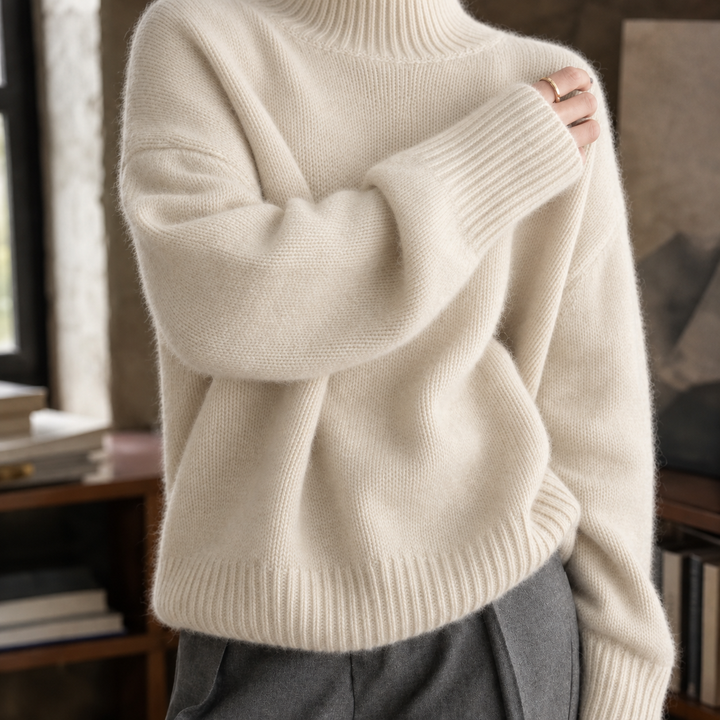 Brooke-Sage Turtleneck Sweater