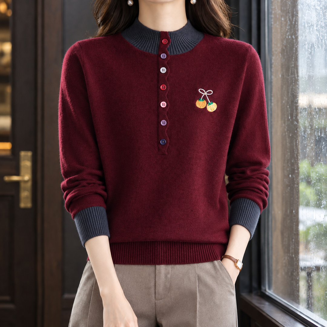 Ashley-Hope Mock Neck Tröja