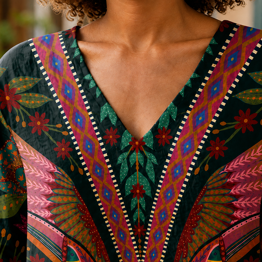Josephine V-ringad Blus