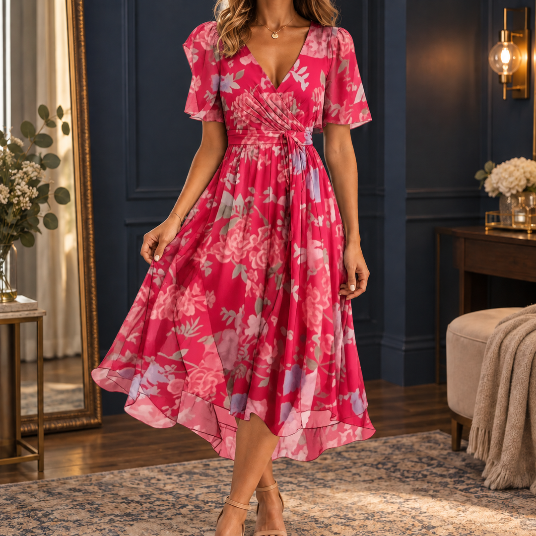 Ilaria-Eve Wrap Midi Klänning
