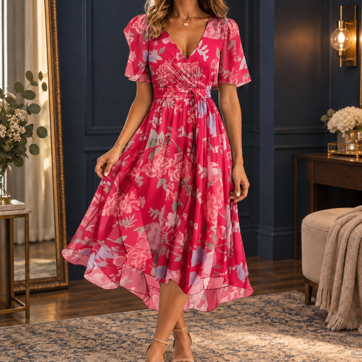 Ilaria-Eve Wrap Midi Klänning