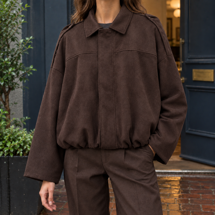 Riley-Skye Suede Bomberjacka
