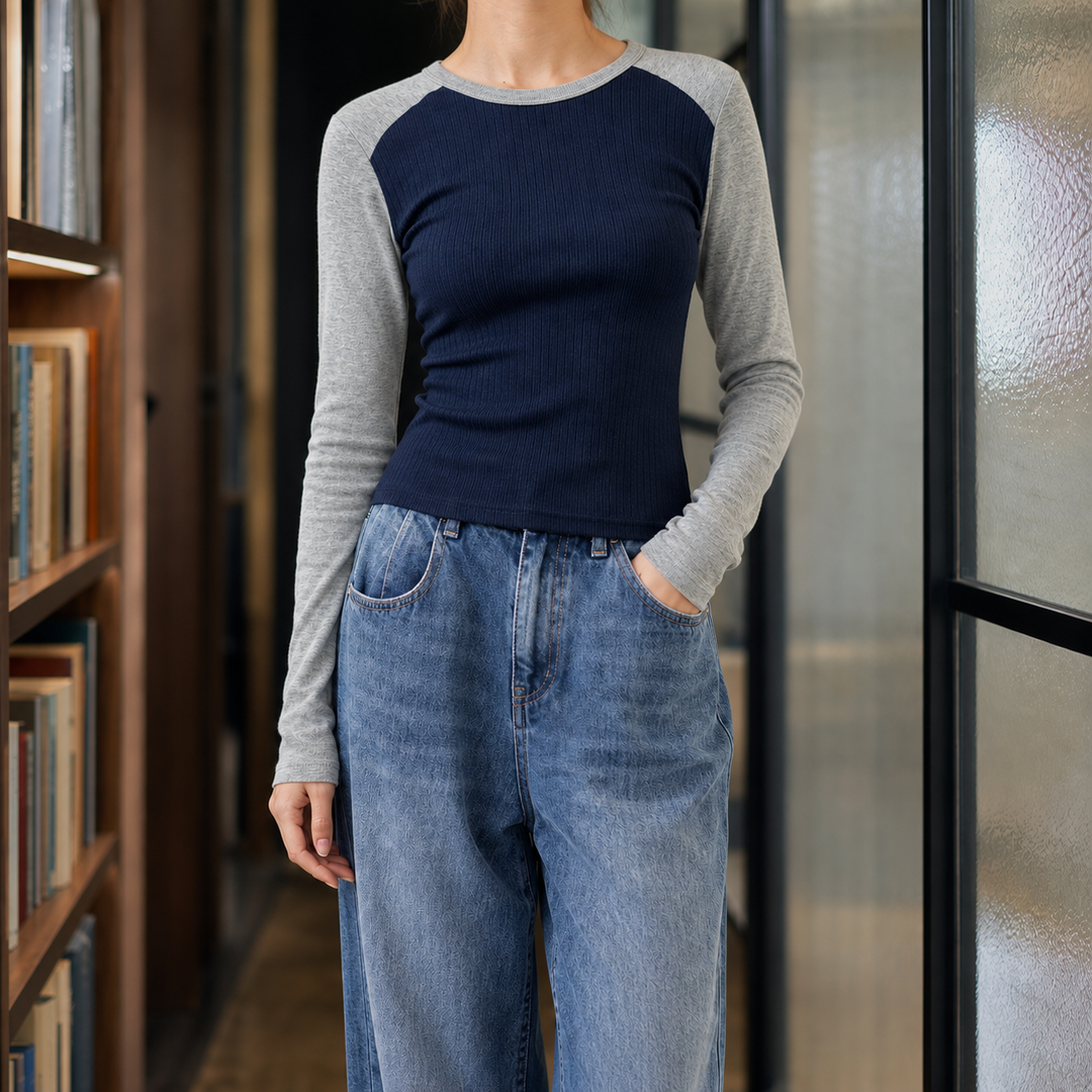 Adeline-Elise Kontrast Topp