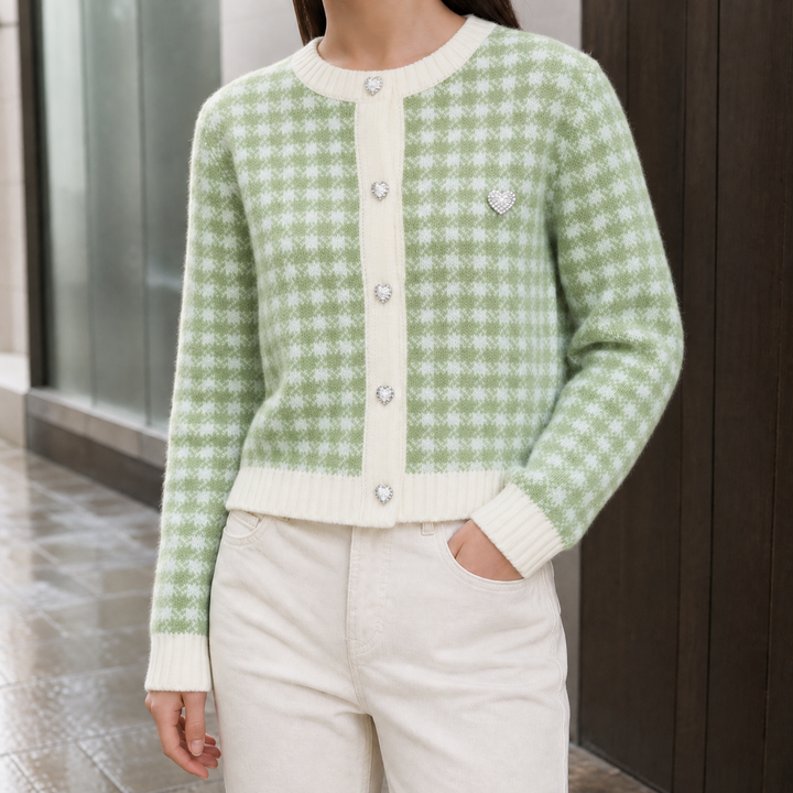 Ashley Houndstooth Cardigan