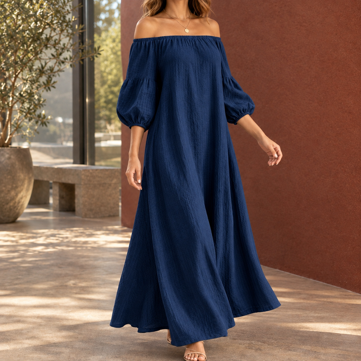 Beatrix-Rose Off-Shoulder Maxiklänning
