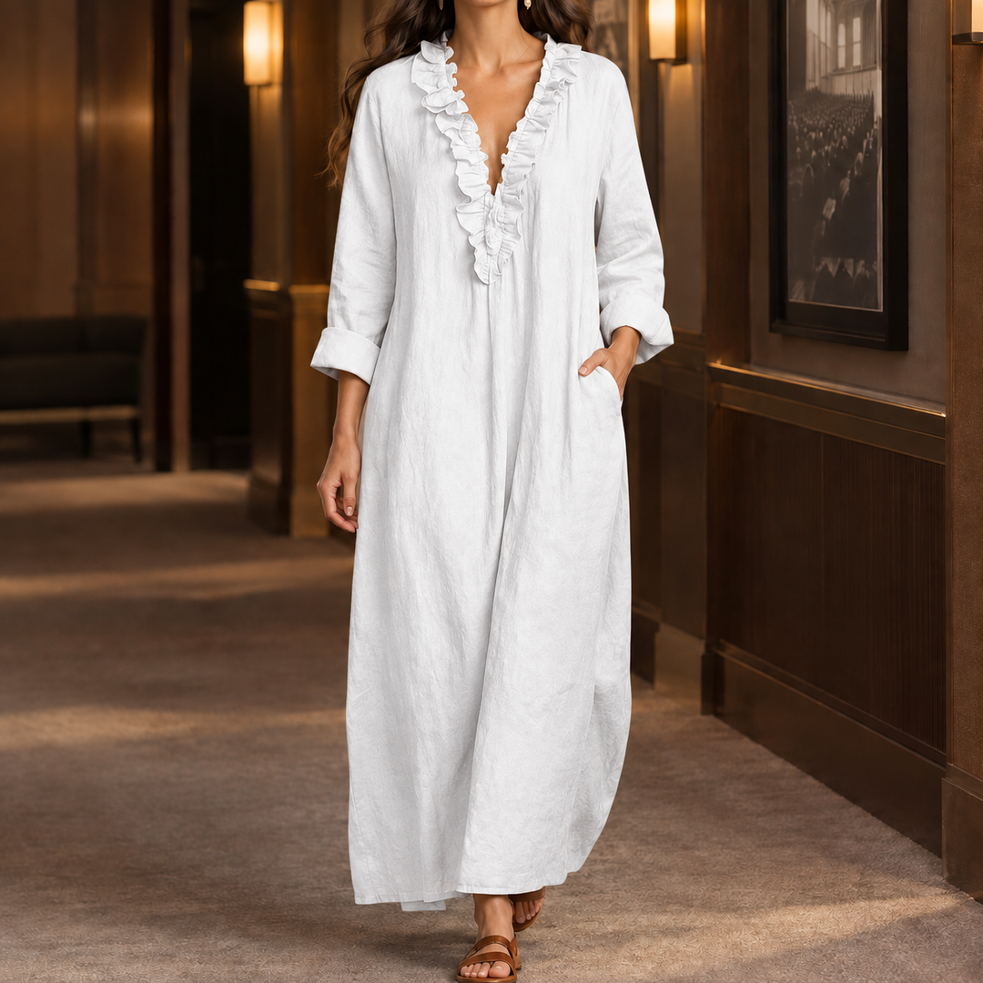 Riley Ruffle Maxi Klänning
