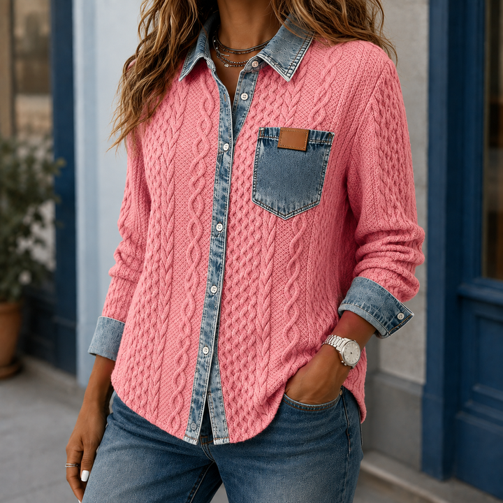 Ilaria Denim Trim Skjorta