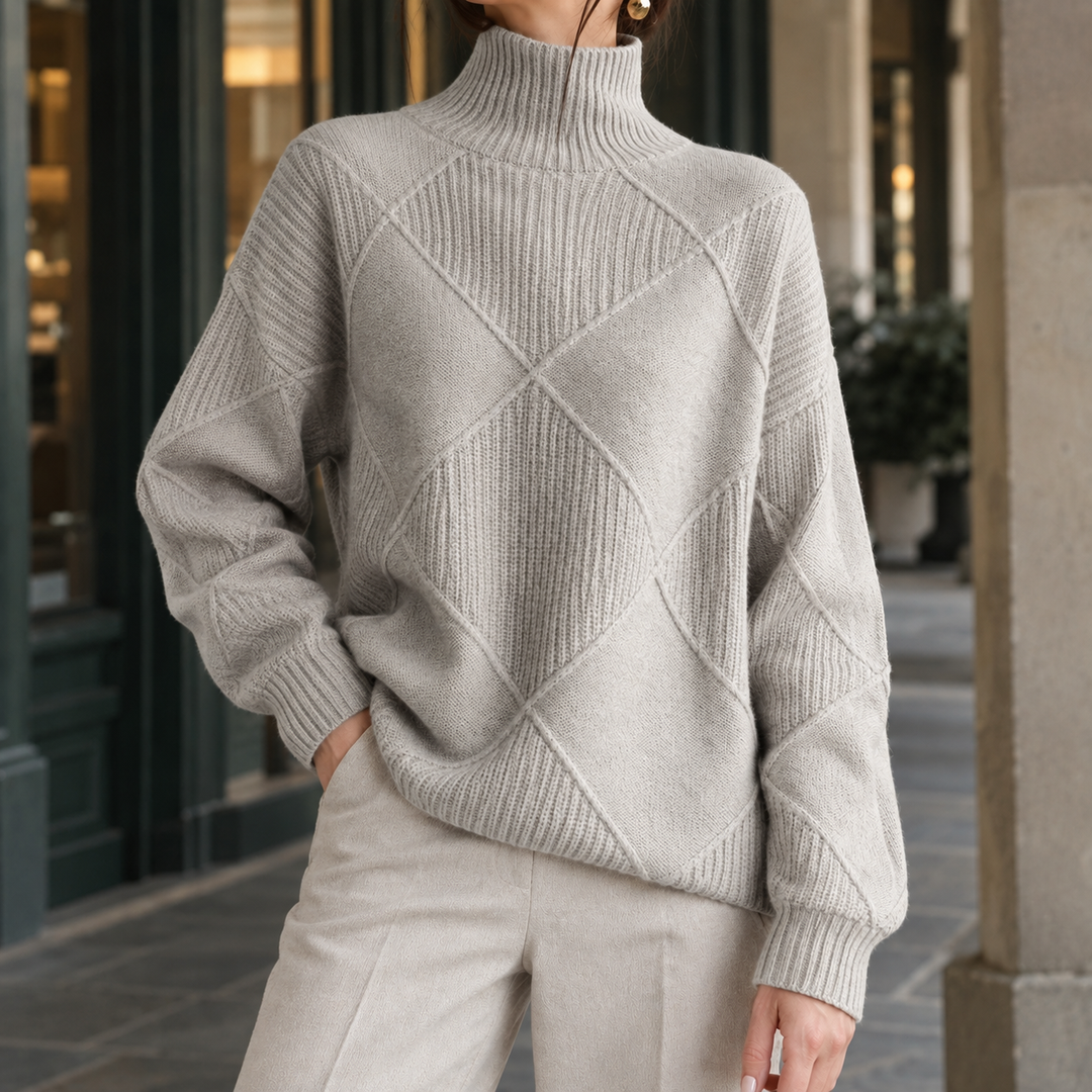 Scarlett Texturerad Polokrage
