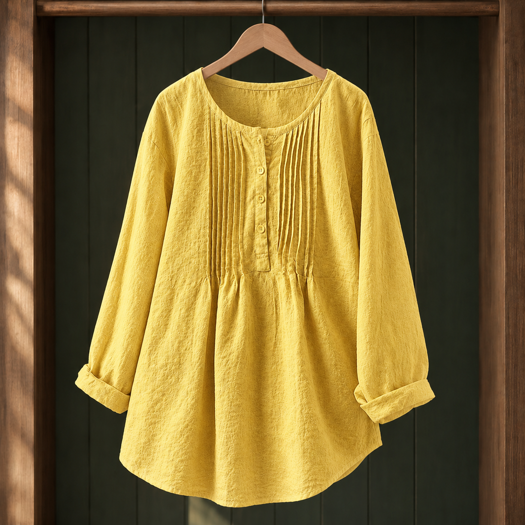 Delia-Rose Pintuck Blus