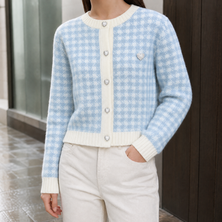 Ashley Houndstooth Cardigan