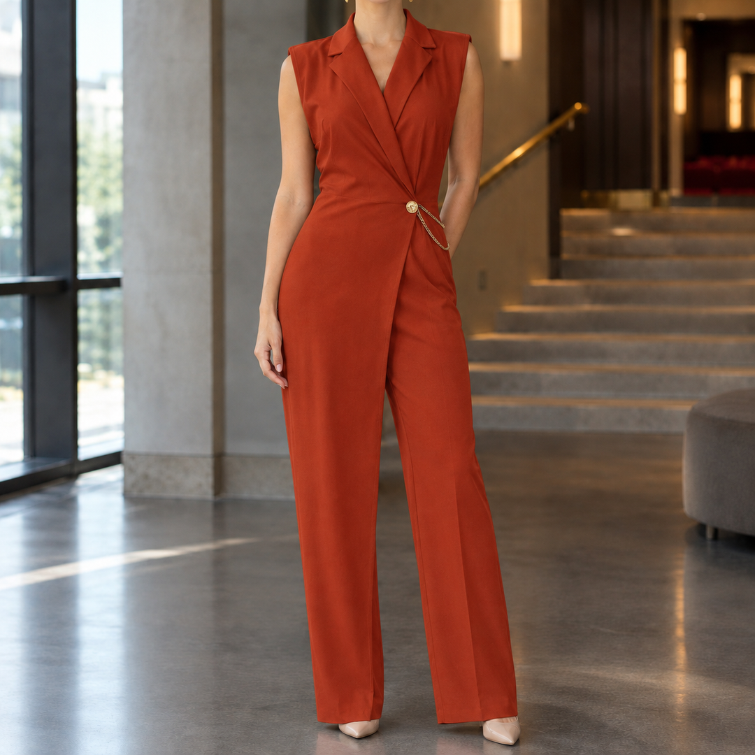 Carina-Faye Notched Jumpsuit