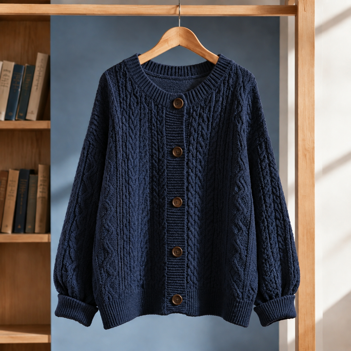 Marcel Kabelstickad Cardigan