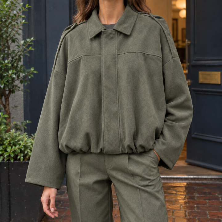 Riley-Skye Suede Bomberjacka