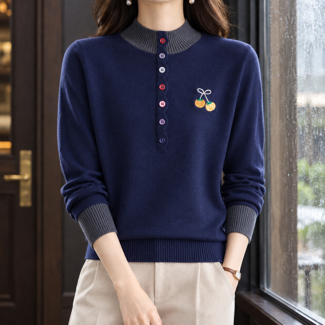 Ashley-Hope Mock Neck Tröja