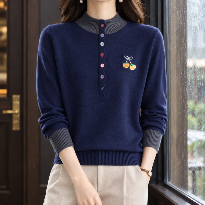 Ashley-Hope Mock Neck Tröja