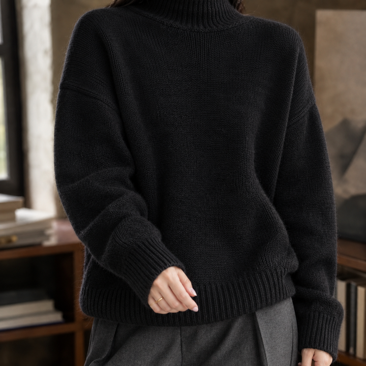 Brooke-Sage Turtleneck Sweater