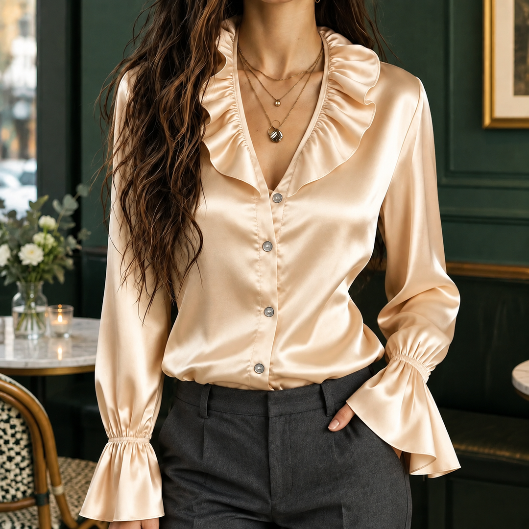 Salome Ruffle Blus