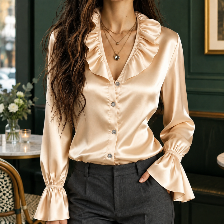 Salome Ruffle Blus