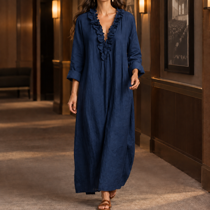 Riley Ruffle Maxi Klänning