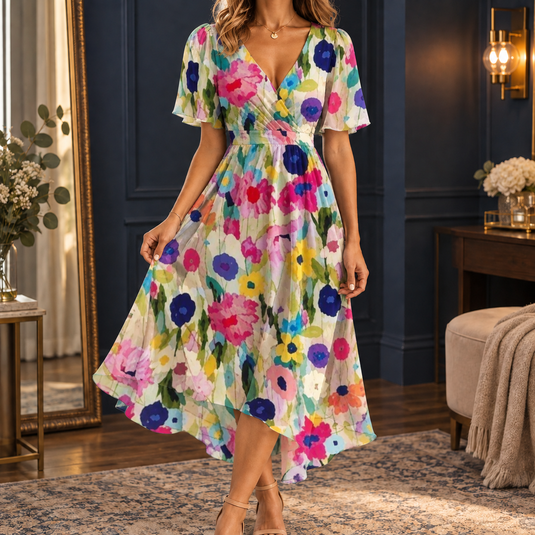 Ilaria-Eve Wrap Midi Klänning