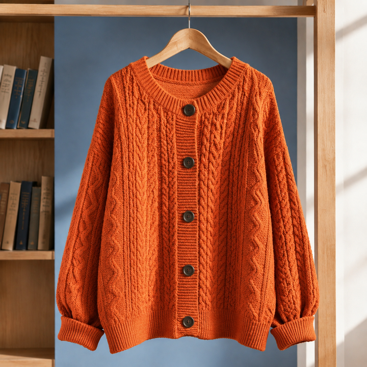 Marcel Kabelstickad Cardigan