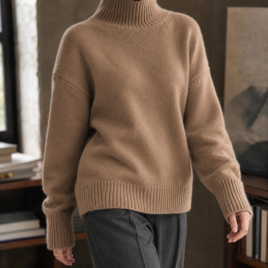 Brooke-Sage Turtleneck Sweater