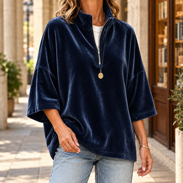 Evadne Quarter Zip Top
