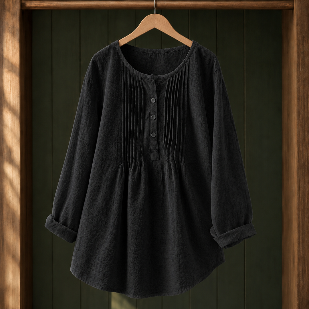 Delia-Rose Pintuck Blus