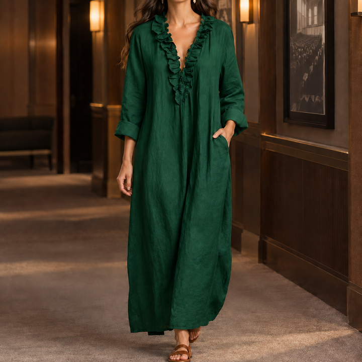 Riley Ruffle Maxi Klänning
