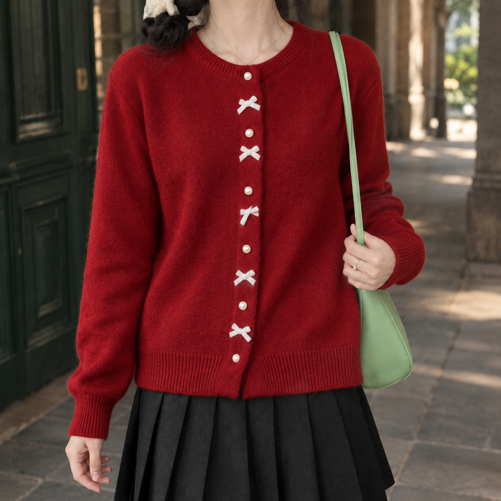 Grace-Eve Bow Cardigan