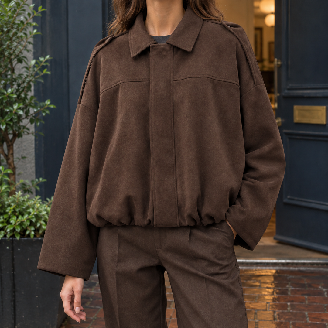 Riley-Skye Suede Bomberjacka