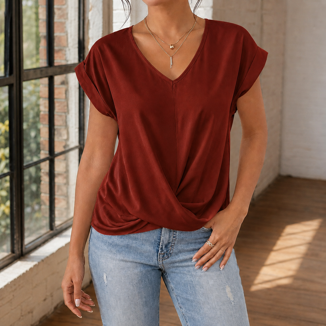 Willa V-halsad topp