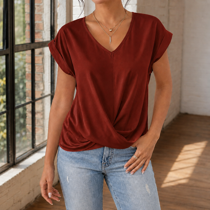 Willa V-halsad topp